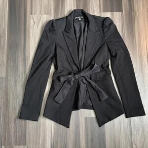 Elizabeth & James Black Bow Belter Blazer Women's Size 2